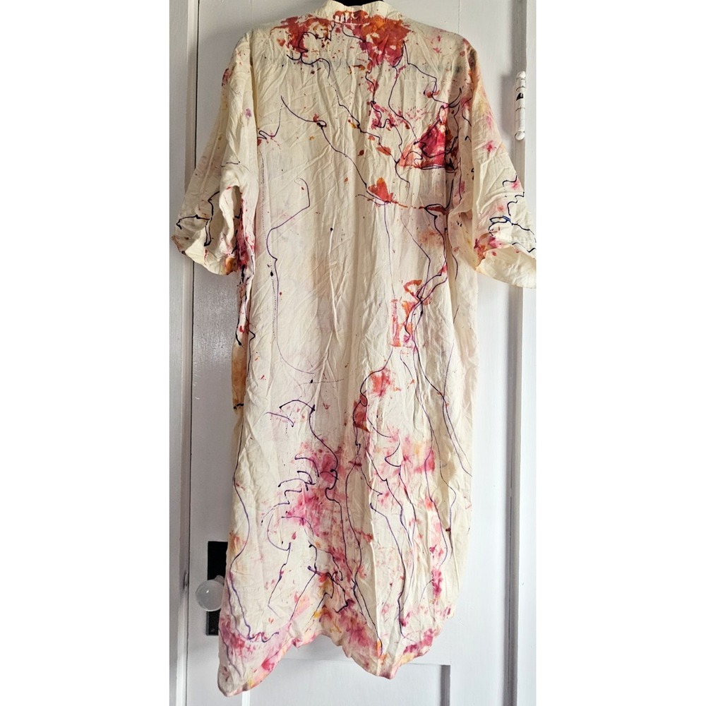 n.michautouchkine creations Pacific painted original shirt dress O/S - Picture 2 of 7